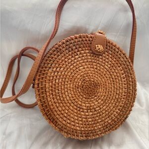 Urban Outfitters Woven Tote with Gingham Trim